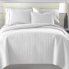 Twin/Twin XL Lightweight White Ultra Soft 2-Piece Microfiber Quilt Set