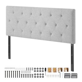 Headboard, Full Size Headboard with Adjustable Height, Comfortable Diamond Tufted for Full Size Bed, W 56.3 x H(35.6-47.4)inches, Ideal for Bedro