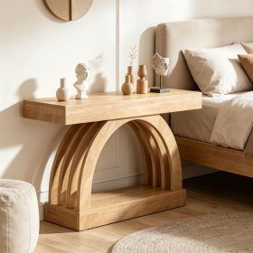 2-Tier Console Table Unique Arched Sofa Table behind the Couch Living Room Decorative Storage Cabinet Sideboard