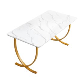 Executive Desk, 63" W x 31.5" D Large Office Desk, Modern Computer Table Conference Meeting Room Table