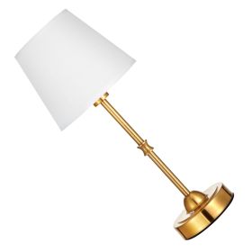 Cordless Table Lamp, 5200mAh Built-in Rechargeable Battery Desk Lamp, 3-Level Brightness, Fabric Shade, 2700-3000K Color Temperature