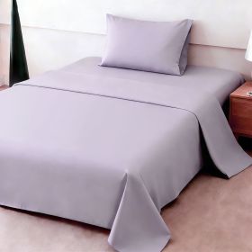 4pcs ultra-soft 85g sheet and pillowcase set, soft solid color, machine washable, suitable for all seasons, Christmas comfortable bedding set (Color: Lavender Purple, size: twin(38.98''*74.8''))